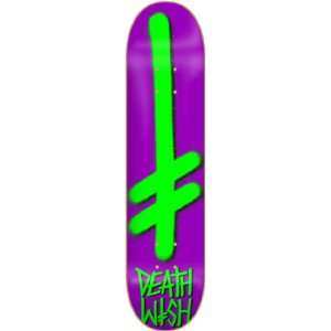   Gang Logo Skateboard Deck   7.62 Purple/Green: Sports & Outdoors
