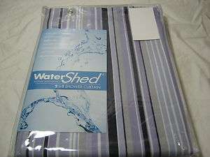 WATERSHED PARK B SMITH Single Solution SHOWER CURTAIN String Stripe 