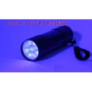  Ultraviolet UV 9 LED Aluminium Pocket Flashlight UV 509 