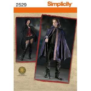  Simplicity 2529 Sew Pattern MISSES, MENS and TEENS CAPE 