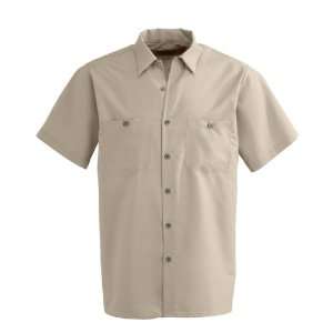  Shirt, Unisex Work, 65p/35c, S/s, Tan, 3xl Health 