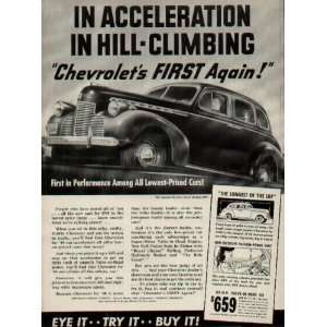   Special De Luxe Sport Sedan, $802. .. 1940 Chevrolet Ad, A2473
