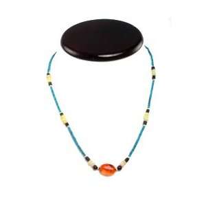  Afghani Necklace Turquoise with Carnelian: Everything Else