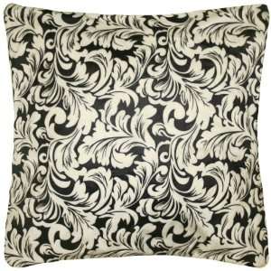  Black and White Embossed Flocked Pillow 18X18 Home 