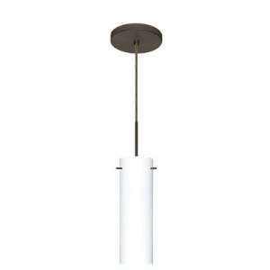 Copa One Light Pendant with Flat Canopy Finish Bronze, Glass Shade 