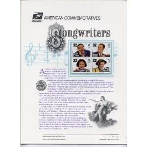   Commemorative Panel #498 Songwriters (Sept 11, 1996) 