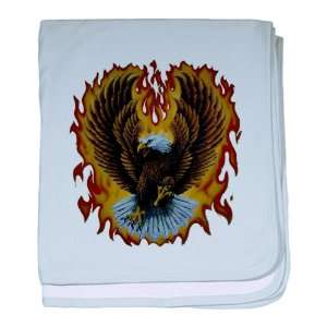  Baby Blanket Sky Blue Eagle with Flames: Everything Else