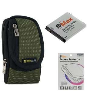  EveCase Compact Green Digital Camera Pouch Nylon Case + SLB 07A 