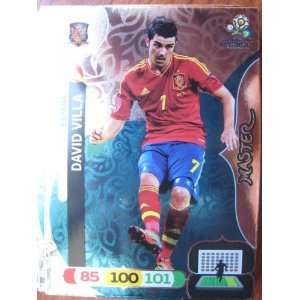  David Villa Master Panini Adrenalyn XL Euro 2012 Rare Card 