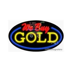  We Buy Gold Neon Sign 17 Tall x 30 Wide x 3 Deep 