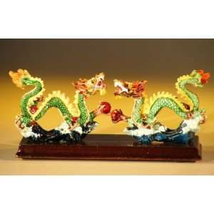   Two Snake Dragon Miniature Figurines 5 0x2 0x2 0: Patio, Lawn & Garden