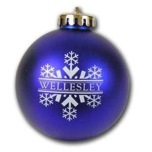  Wellesley College Blue Prides Snowflake Ornament Blue 