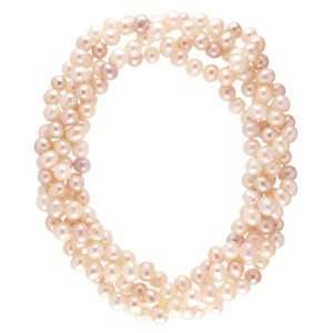  Pink Freshwater Pearl Endless 100 Inch Strand: Jewelry