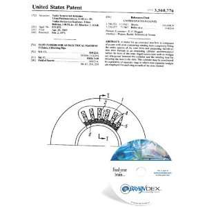  NEW Patent CD for SLOT CLOSERS FOR AN ELECTRICAL MACHINE 