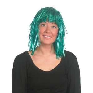  Pams Fun Party Wigs  Short Cyber Tinsel Wig, Blue: Toys 