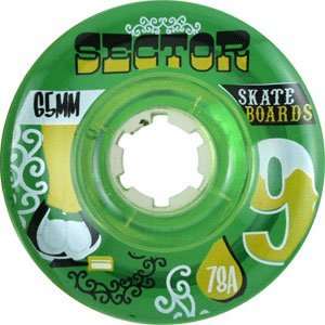  Sector 9 Topshelf 78a 65mm Clear Green Longboard Wheels 