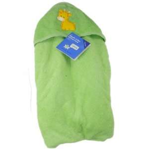    Soft Baby Hooded Bath Towel, Color: Green, Features: Baby Giraffe