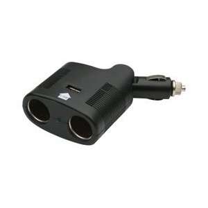  Truckspec 12 Volt Swivel Lighter Plug With 2 Outlets&USB 