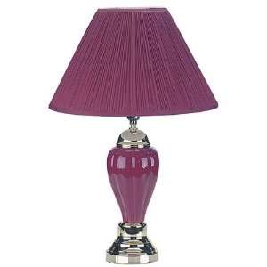    27 Ceramic Table Lamp   Burgundy Case Pack 2 