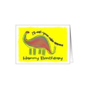  Happy dinosaur birthday four year old Card: Toys & Games