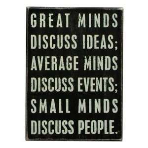  Great Minds Discuss Ideas Sign: Home & Kitchen