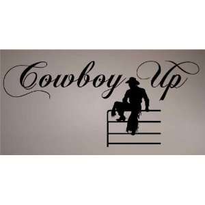    Cowboy Up!   Vinyl Wall Art Lettering Words: Home & Kitchen