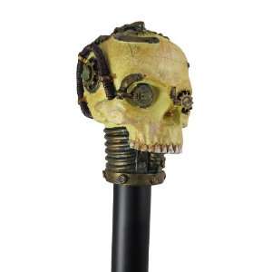  Steampunk Skull 35 Inch Walking Stick Sci Fi Health 
