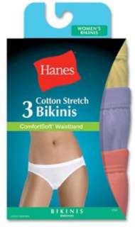  Hanes 3 Pack Comfort Soft Stretch Bikini ET42: Clothing