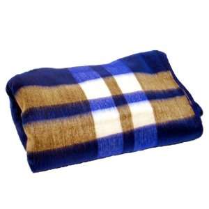  South American Artisans Royal Blue Alpaca Fiber Reversible 