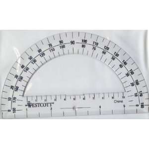   UNITED CORPORATION PROTRACTOR 6IN 180 DEGREE CLEAR 