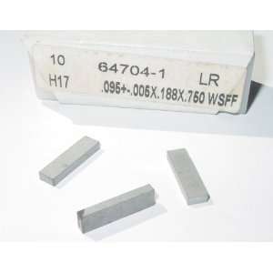  Carbide Inserts   10 Pcs/Pkg  Rectangular   .095 x .188 