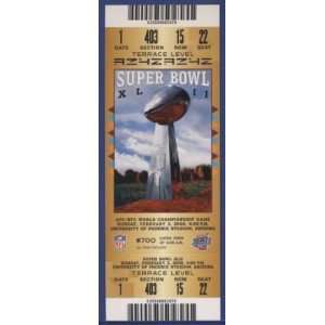  2008 Super Bowl XLII Ticket Giants vs. Patriots: Sports 