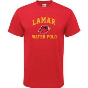  Lamar Cardinals Red Water Polo Arch T Shirt: Sports 