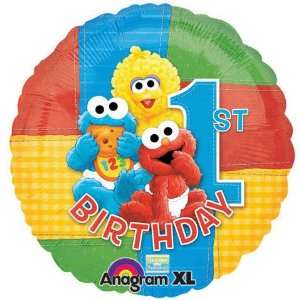  Sesame Street 1st Birthday 18 Foil Balloon: Home 
