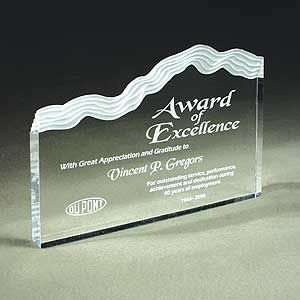  Free Standing Wave Acrylic Award