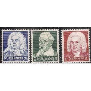  Postage Stamp Germany Music Composers Scott 456 458 VFOG 