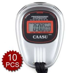  (Price/10 Pcs)Pretime™ Silver Sports Stopwatch, Lap 
