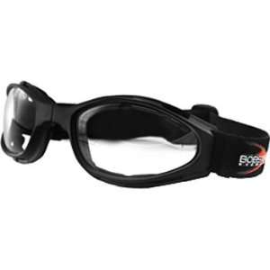 Bobster Crossfire Motorcycle Cruiser Sunglasses/Goggles   Black/Clear 