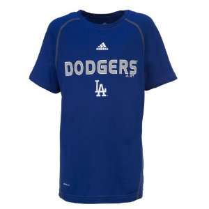adidas Boys Los Angeles Dodgers Speedwick Performance T shirt:  