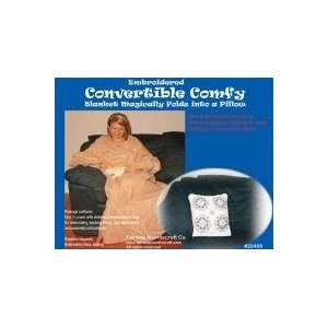  Convertible Comfy Fleece Blanket/Pillow Kit Beige: Home 
