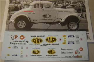 DECAL OHIO GEORGE MONTGOMERYS 33 WILLYS MALCO 1/25  