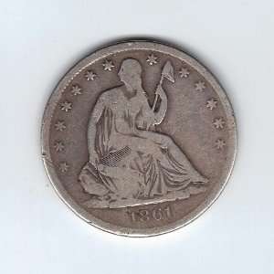  1861 Seated Liberty Half Dollar 