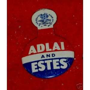   campaign pin pinback button political badge ADLAI TAB: Everything Else