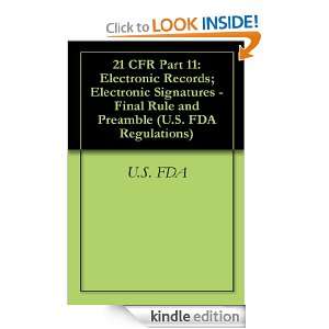   Preamble (U.S. FDA Regulations) U.S. FDA  Kindle Store