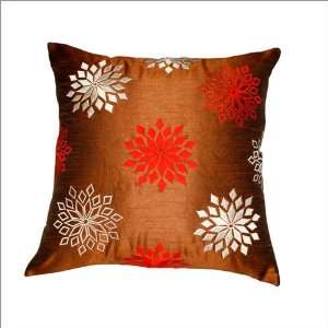 Pillow Rizzy Home T 3621 Brown and Coral Red Decorative Pillow   Set 