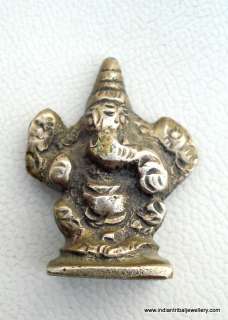 old silver hindu god lord ganesh statue idols antique  