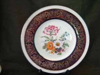 SIMPSON POTTERS SOLIAN WARE DISPLAY PLATE FLORAL CENTER  