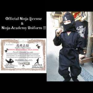 Official Ninja License & Kids Ninja Costume/Uniform !  