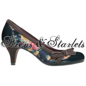 POETIC LICENCE I LOVE LUCY GREY FLORAL 40S VTG SHOES  