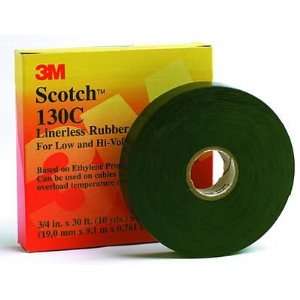  3M Scotch 130C Linerless Rubber Splicing Tape, 1in x 10ft 